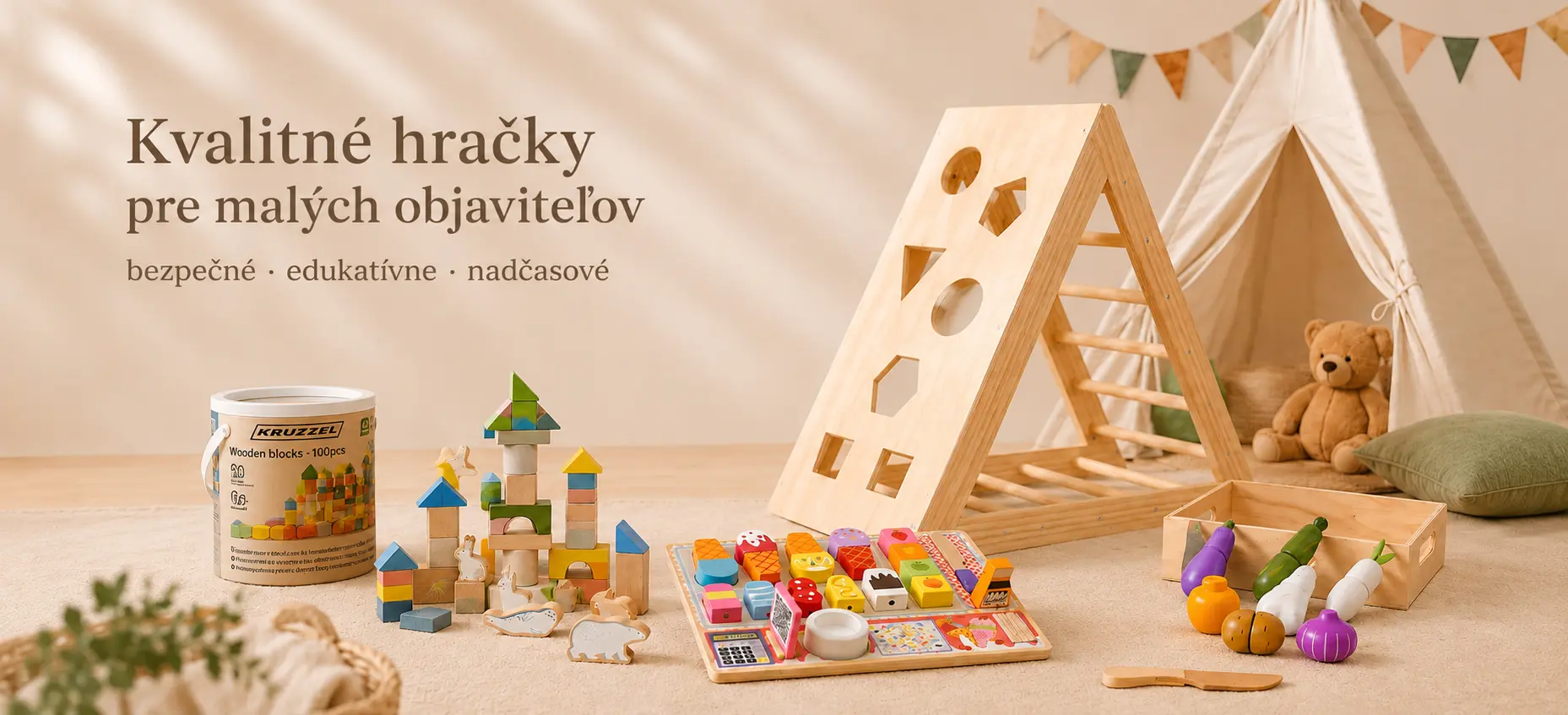 Drevené hračky pre malých objaviteľov